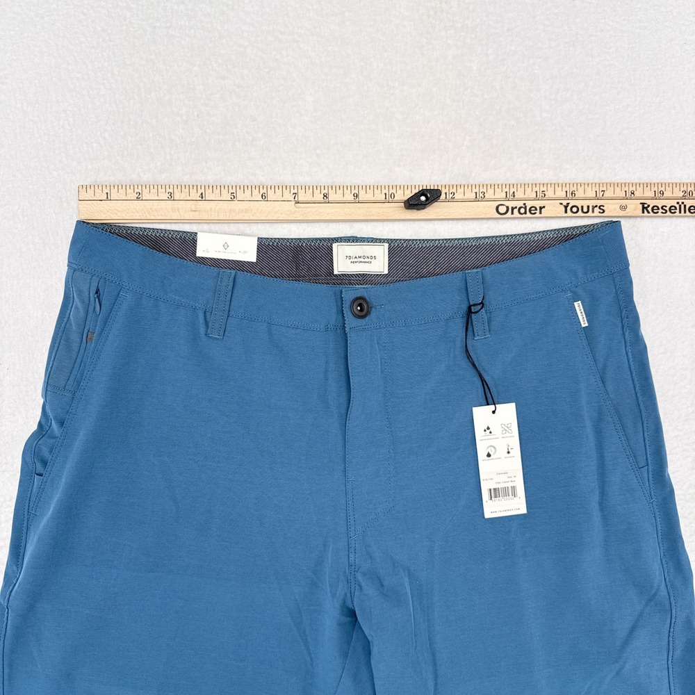 7 Diamonds Hybrid Shorts Mens Size 34 Blue Coronado Performance Stretch NEW - Picture 9 of 10